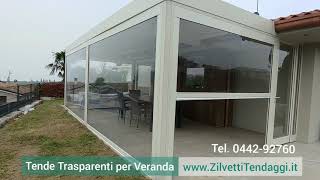 Chiusura veranda in ferro con tende pvc trasparenti lago di Garda [upl. by Aker850]