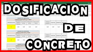 DOSIFICACIÓN DE CONCRETO [upl. by Atteuqal]