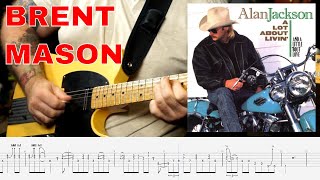 Brent Mason Solo  Alan Jackson  Chattahoochee Country Guitar TAB [upl. by Inirt]