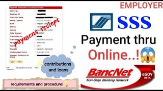 SSS payment thru online  eGov  Employer [upl. by Anawik]