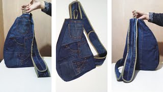 Morral con retazo de jeans reciclado [upl. by Willamina166]