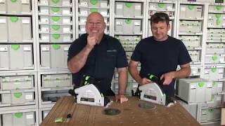 Festool Training How to change your blade on the TS saw [upl. by Tansy]