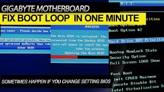 Fix Boot Loop BIOS Gigabyte Motherboard [upl. by Peregrine997]