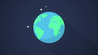 Earth rotating Animation  2D [upl. by Llehsam49]