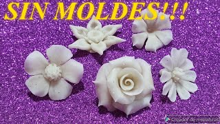 COMO HACER FLORES CON PORCELANA FRIA SIN MOLDES [upl. by Tanhya]