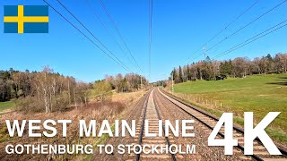 4K CABVIEW West Main Line Gothenburg to Stockholm [upl. by Chilson]