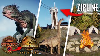 Building a BETTER JURASSIC WORLD CAMP CRETACEOUS  Jurassic World Evolution 2 Sandbox Speed Build [upl. by Anoiek]