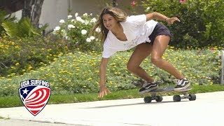 USA Surfing  Skating with Luana Silva [upl. by Flodur]