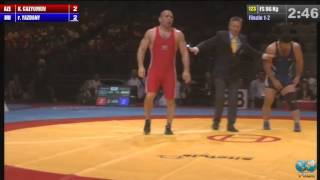 Reza Yazdani IRI vs Khetag Gazyumov AZE 96kg Final  2013 World Wrestling Championships [upl. by Lenroc]