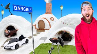 We Built an IGLOO Neighborhood BEST IGLOO FORT WINS [upl. by Koch429]