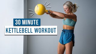 30 MIN Advanced Kettlebell HIIT Workout  Full Body No Repeat [upl. by Backler]