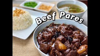 ANG SIKRETO NG MASARAP NA BEEF PARES RECIPE WITH GARLIC FRIED RICE AND UNLI SOUP [upl. by Trinette]