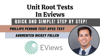 Unit root tests in Eviews  Stationarity [upl. by Melena]