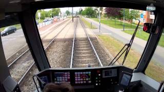 Führerstandmitfahrt in Rostock Tram Cabride [upl. by Enneles289]