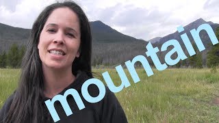 How to Say MOUNTAIN and SENTENCE  American English [upl. by Boony]