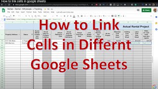 How to Link Cells in Different Google Sheets [upl. by Navis]