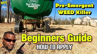 Beginners Guide How TO APPLY PreEmergent Granular Weed Killer POA Bluegrass Control Bermudagrass [upl. by Winchester92]