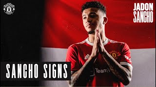 Jadon Sancho signs for Manchester United  New Signings 202122 [upl. by Ledeen161]