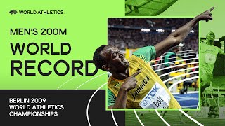 World Record  Mens 200m Final  World Athletics Championships Berlin 2009 [upl. by Nnaasil]