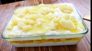 DELICIA DE PIÑA 🍍 un postre que tienes que probar fácil y sin horno [upl. by Timms293]