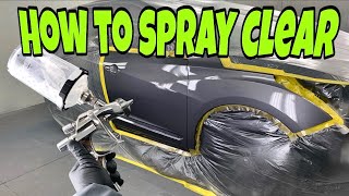 Car Painting How to Spray Clearcoat [upl. by Tyika]