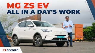 MG ZS EV  MumbaiPune EV Round Trip On One Charge Special Feature  CarWale [upl. by Navy]