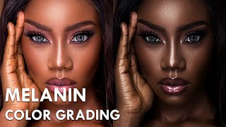 MELANIN SKIN TONE COLOR GRADING IN PHOTOSHOP [upl. by Guerra]