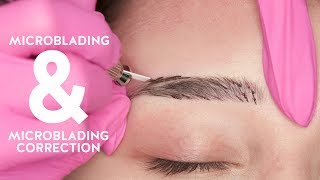 Microblading and Microblading correction procedure TUTORIAL [upl. by Ecadnak920]