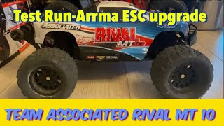 Team Associated Rival MT 10Arrma BLX 100 esc upgradetest run3s lipowill it enhance performance [upl. by Eicnarf327]