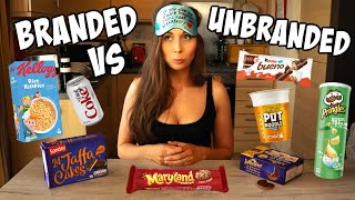 BRANDED VS UNBRANDED FOOD CHALLENGE [upl. by Aisyram]