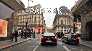 Paris 4K  Classic Paris Streets  Driving Downtown [upl. by Coffey]