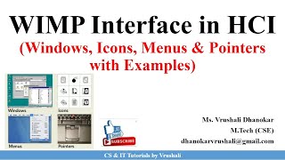 HCI 37 WIMP Windows Icons Menus amp Pointers Interface with Examples  HCI [upl. by Torras]