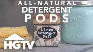 DIY AllNatural Laundry Detergent Pods  HGTV [upl. by Hailee39]