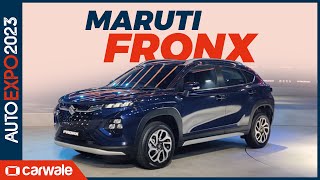 Maruti Fronx at Auto Expo 2023 I CarWale [upl. by Neyu791]