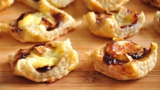 Brie and Jam Puff Pastry Appetizers  QUICK  RecipesAreSimple [upl. by Lazes51]