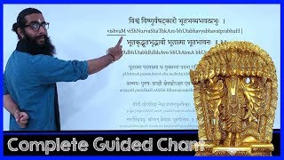 Vishnu Sahasranama Stotram Sanskrit Guided Chant With Dhyanam Purvaamp Uttara Nyasa [upl. by Pierrepont365]