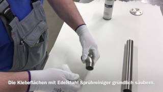 Steckfitting korrekt in Edelstahlrohr einkleben [upl. by Alysoun402]