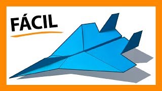 FÁCIL F15 Avión de papel 💙 Cómo hacer un increíble avión de papel de guerra que vuele mucho [upl. by Itra]