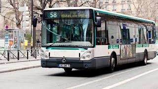 Buses in Paris France 2016  Les bus à Paris [upl. by Jangro]