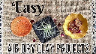 Simple Diy Air Dry Clay Crafts  Perfect For Beginners [upl. by Ominoreg]