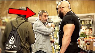 RUSSIAN GANGSTER CUTS PEOPLE IN LINE THEN PAYS FOR THEIR FOOD PART 2 [upl. by Aeslek]