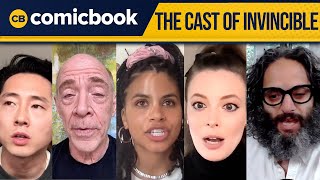 Amazon Prime Videos Invincible Cast Interview  JK Simmons Steven Yeun and more [upl. by Enrica]