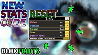 BLOX FRUITS NEW STATS RESET CODE [upl. by Ddat]