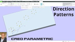 Creo Parametric  Direction Patterns  Part Modeling [upl. by Heiskell163]