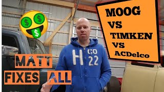 Moog vs Timken vs ACDelco Wheel Bearing Product Review [upl. by Adihsaar850]