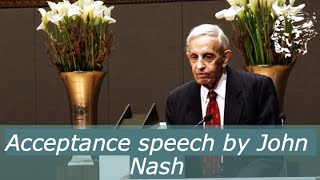 John Nash Acceptance Speech  The Abel Prize [upl. by Adnolor78]