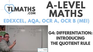 ALevel Maths G416 Differentiation Introducing the Quotient Rule [upl. by Pazia]