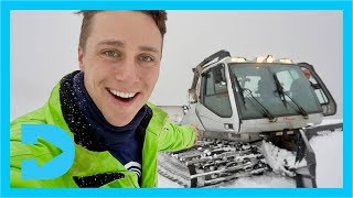 Inside a WINCHCAT GROOMER at Fernie Alpine Resort BC [upl. by Reham]