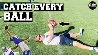 5 BEST Catching Drills For RECEIVERS In Football [upl. by Nalda]