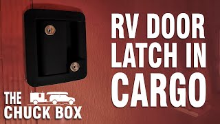 Installing an RV DOOR LATCH  CARGO TRAILER CAMPER CONVERSION [upl. by Politi]